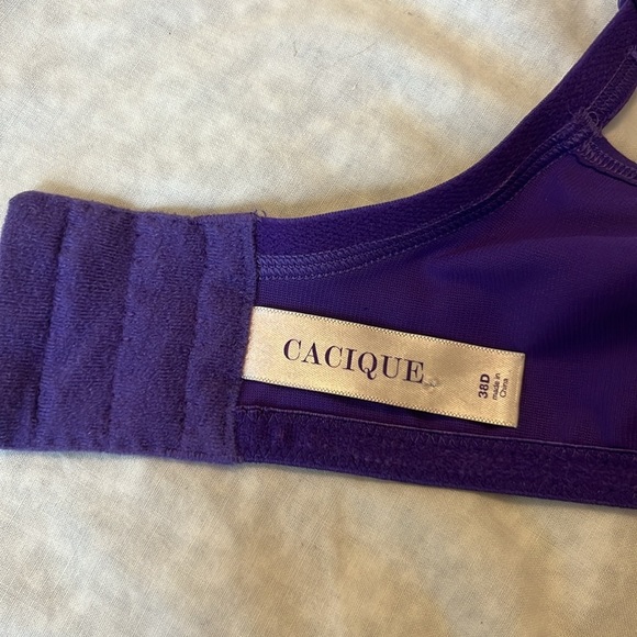 Cacique Lace Trim Lightly Lined Bra - Picture 10 of 11
